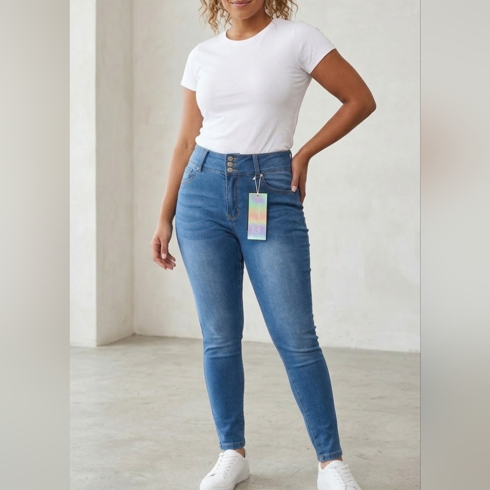 ​NWT Blue Haven The Contour Mid-Rise Jeans - Size 13 Adaptive Fit Sculpting